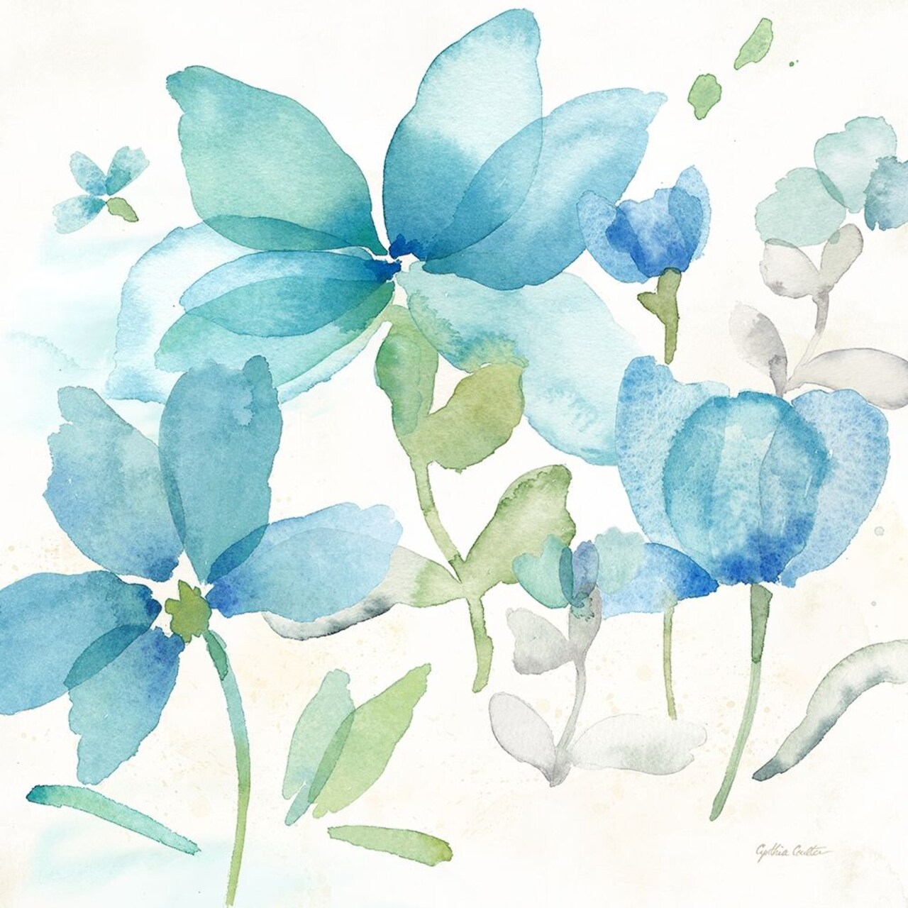 Blue Poppy Field II Poster Print by Cynthia Coulter - Item # VARPDXRB12682CC